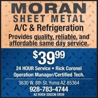 moran sheet metal yuma az|Moran Sheet Metal .